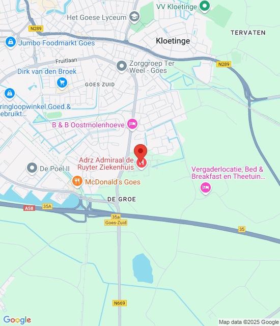Google maps image for Notrufstation für Allgemeinmediziner de Bevelanden – Goes
