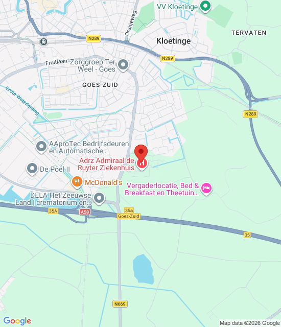 Google maps image for Lekarz Rodzinny Stacja Pogotowia Ratunkowego de Bevelanden – Goes