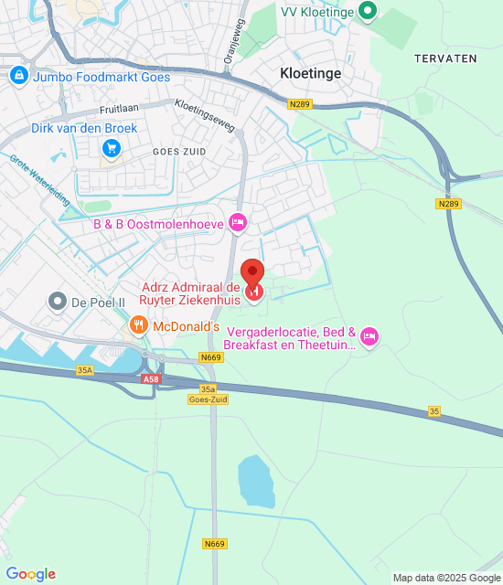 Google maps afbeelding voor Huisartsenspoedpost de Bevelanden – Goes